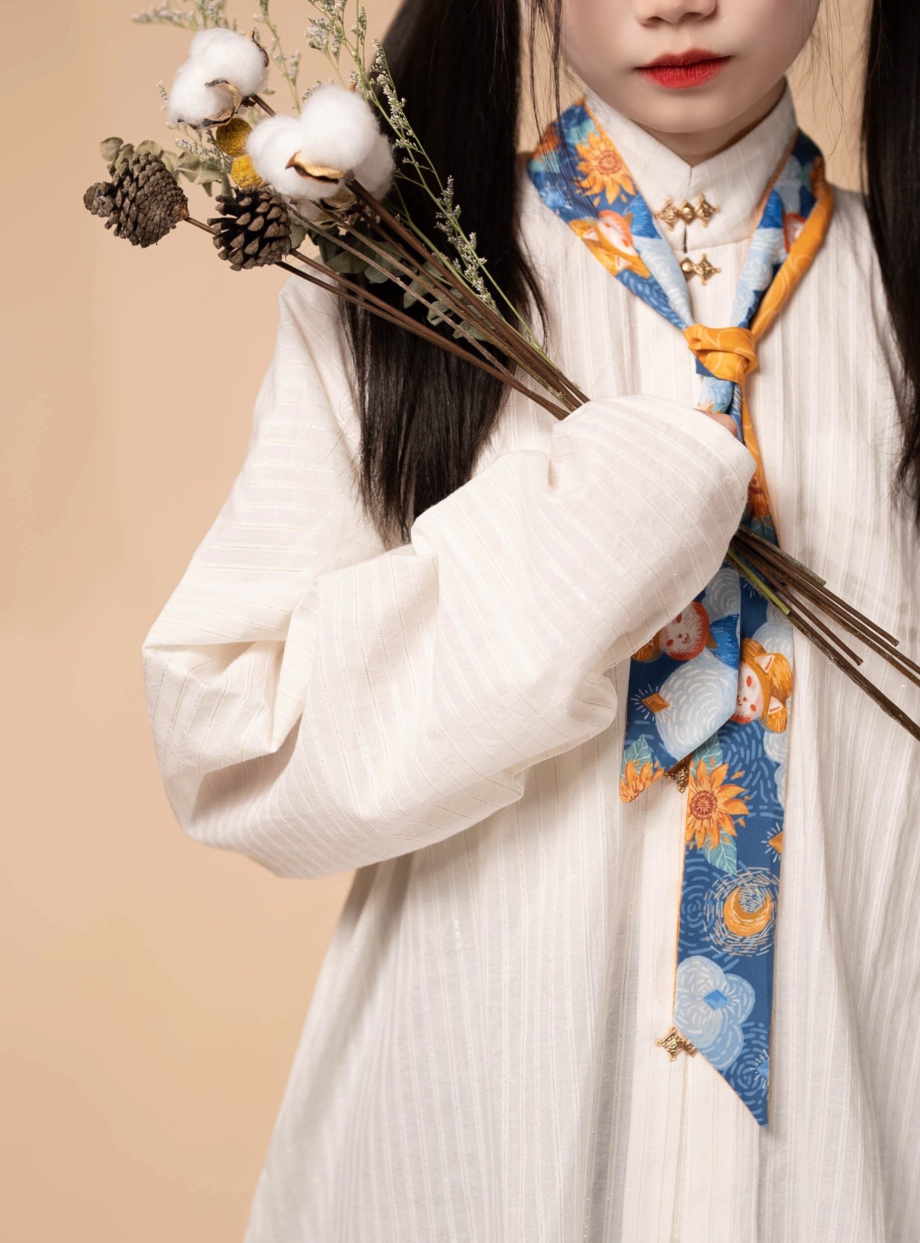 【明】美人错 凤翥斋彩色纯棉金银丝立领窄袖衫明制汉服纯棉通勤,淘宝优惠券,粉丝福利购,淘宝优惠卷