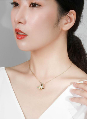 蝴蝶小众设计高级感时尚风锁骨链