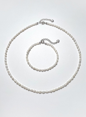 戴拉天然淡水珍珠小米珠项链手链