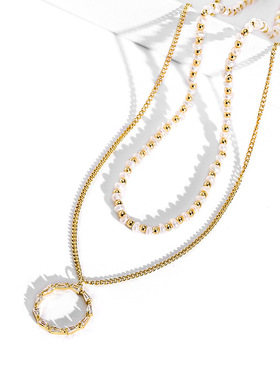 戴拉时尚淡水珍珠个性双层项链