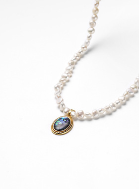 戴拉时尚鲍鱼贝小米粒珍珠项链