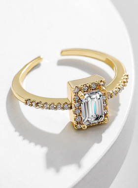 复古风食指戒指高级感潮开口戒子