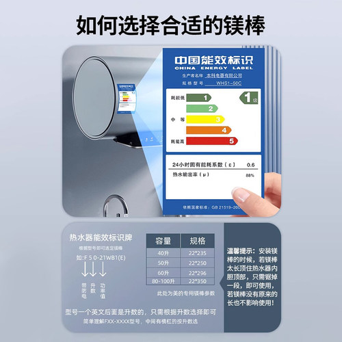 适用美的电热水器镁棒通用40/50/60/80L升排污加热牺牲阳极棒配件 - 图2