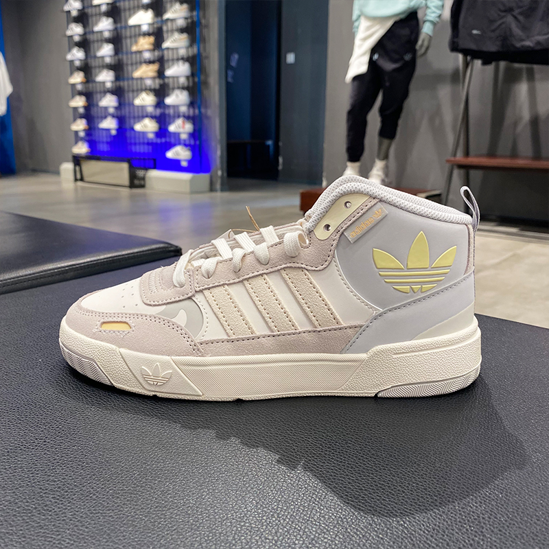 Adidas三叶草女鞋男鞋秋冬新款运动高帮耐磨舒适休闲板鞋GV9330