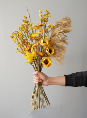 黄色干花永生花装饰花材合集
