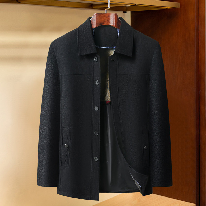 Spring and Autumn Plus Size Middle-aged and Older Men's Loose Jacket