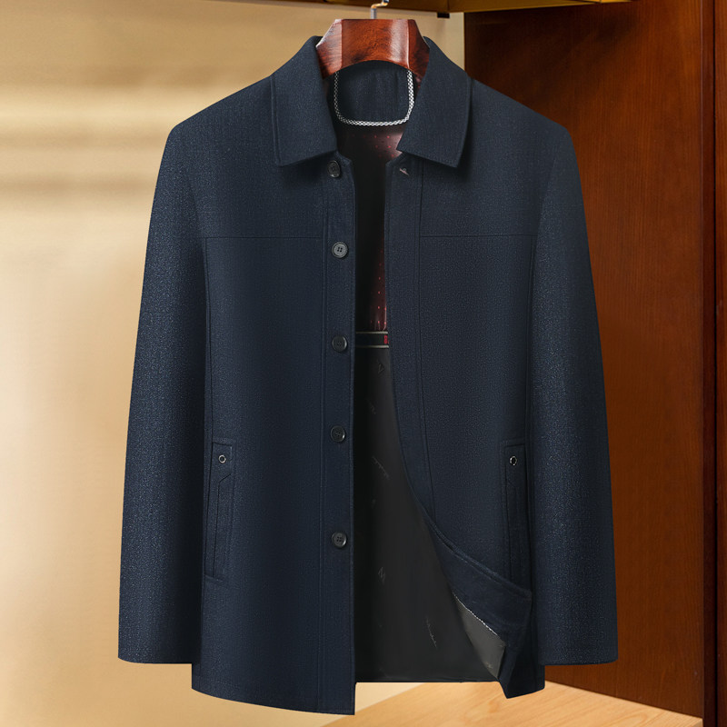Spring and Autumn Plus Size Middle-aged and Older Men's Loose Jacket