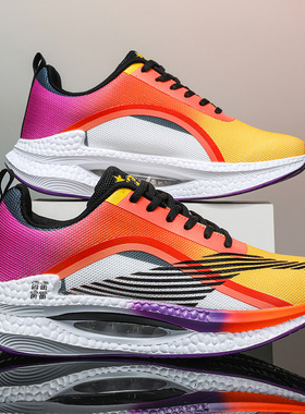 男鞋飞织透气气垫爆米花跑步 Men's Couple Shoes Sports Running
