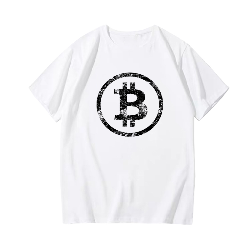 男士短袖t恤印花比特币 Bitcoin BTC夏季衣服男女T恤圆领新品上衣 - 图2