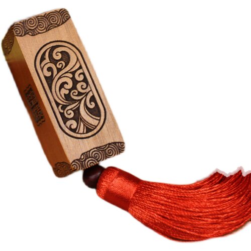 中国结桃木汽车后视镜挂件富贵吉祥出入平安木雕祥云方柱车载饰品 - 图3