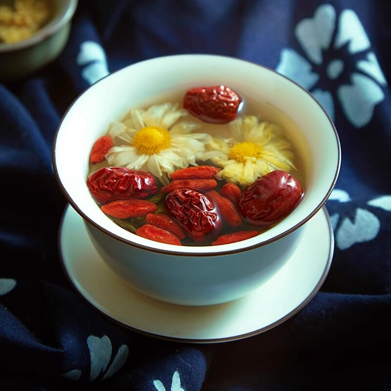 忆江南八宝茶120g金银花菊花枸杞红枣炒青绿茶山楂龙井调味代用茶