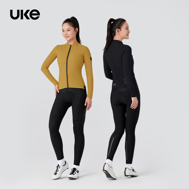 UKE骑行服女子秋冬防风抓绒长袖夹克防寒保暖防泼水扶光