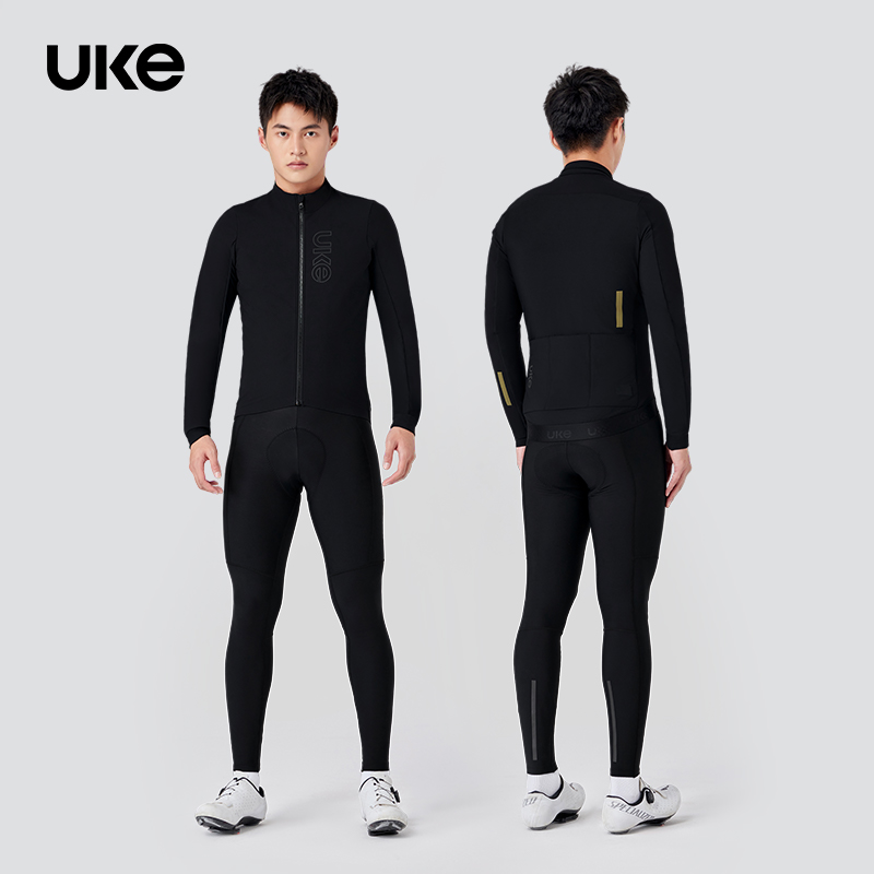 UKE骑行服男子秋冬0度双层防风防寒保暖骑行长袖防泼水立领星域