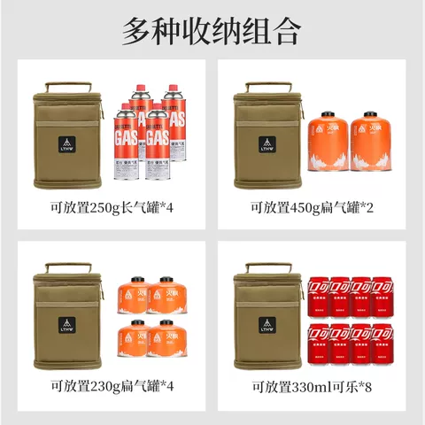 LTHW旅腾户外露营收纳包瓦斯罐收纳袋加厚防撞卡式炉气罐包防高温 图片 5