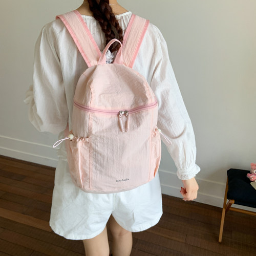 小众轻便双肩包包女2025新款简约大容量短途旅行背包学生上课书包 - 图2