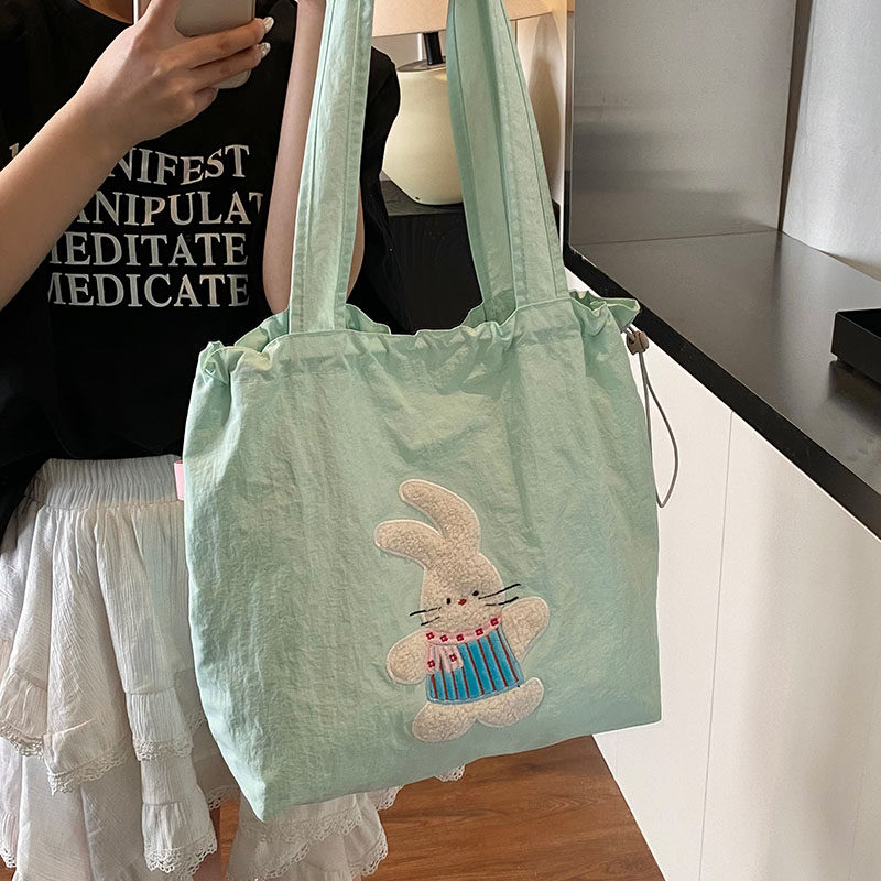 大容量托特包包女2025新款可爱小熊帆布包百搭学生上课通勤单肩包,淘宝优惠券,粉丝福利购,淘宝优惠卷