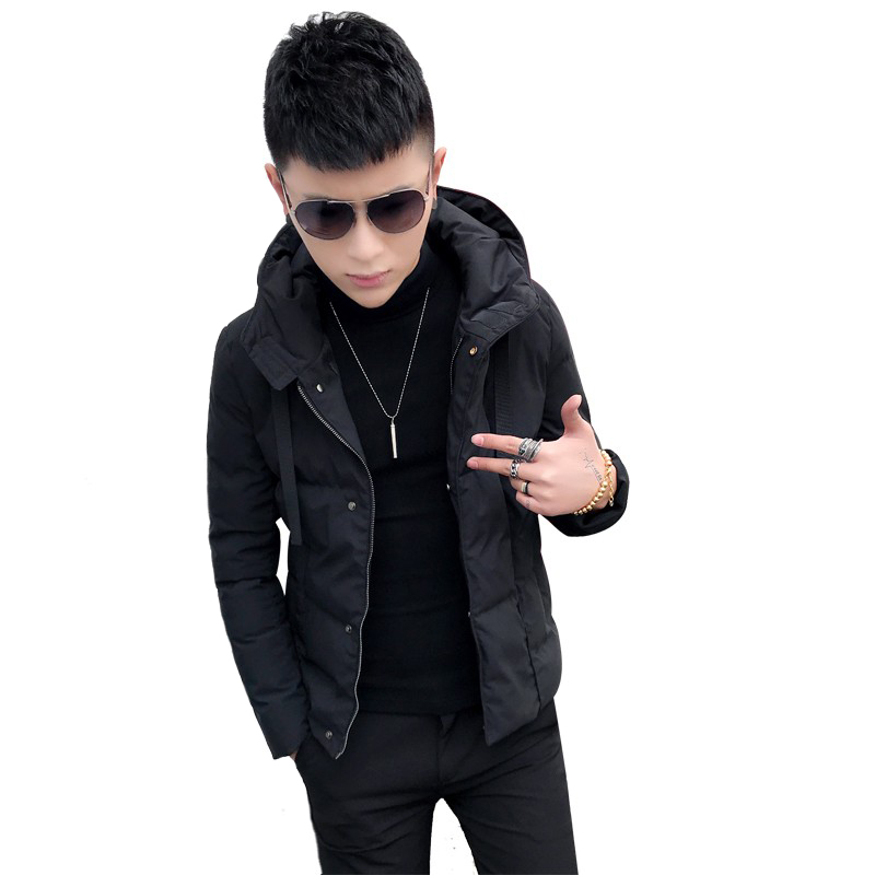 冬季棉服男士潮流短款棉袄精神小伙连帽外套潮男帅气修身保暖棉衣 - 图3