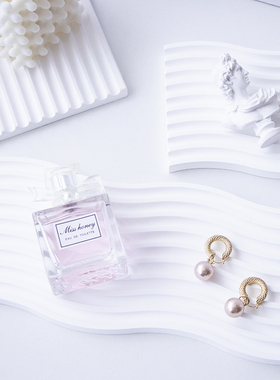 波浪门拱石膏拍照摆件