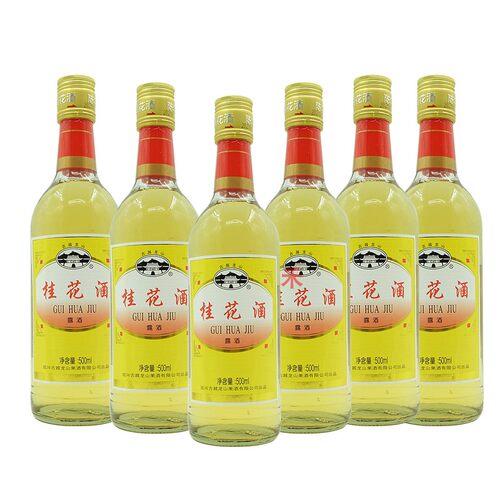 古越龙山桂花酒 整箱陈年桂花酒500ml*6瓶低度甜酒花果酒送女士 - 图0