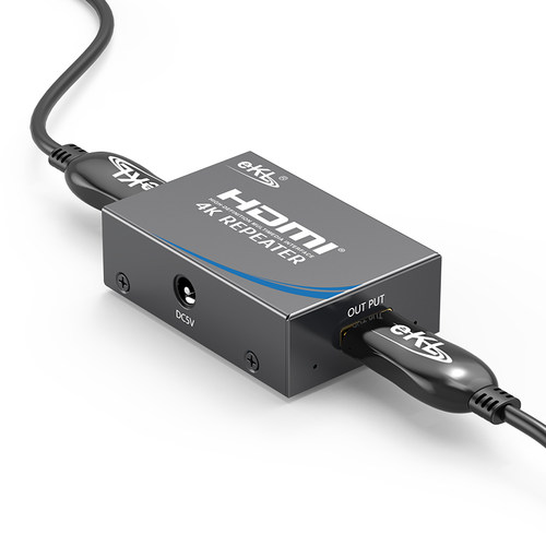 EKL-HA  hdmi延长器高清视频传输 hdmi母对母接头 HDMI信号放大器中继器30米 非网线延长 支持超清4K 带电源 - 图0