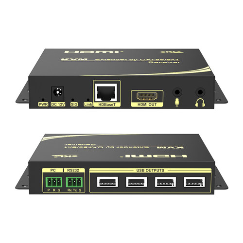 EKL-HU100 KVM网吧延长器100米 HDMI高清转网络信号带USB键鼠远程控制 - 图1