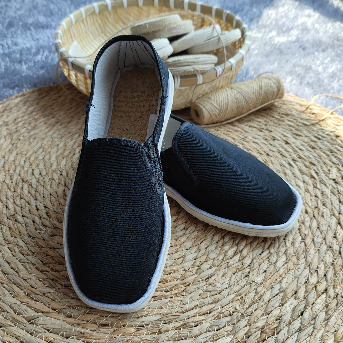 纯手工麻绳纳底布鞋男女千层防臭耐磨一脚蹬纯棉鞋玉米面浆糊制作,淘宝优惠券,粉丝福利购,淘宝优惠卷