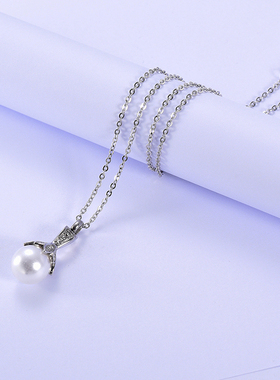 欧美情侣款钛钢项链不掉色女镶钻莲花形状纪念亲人宠物骨灰盒吊坠