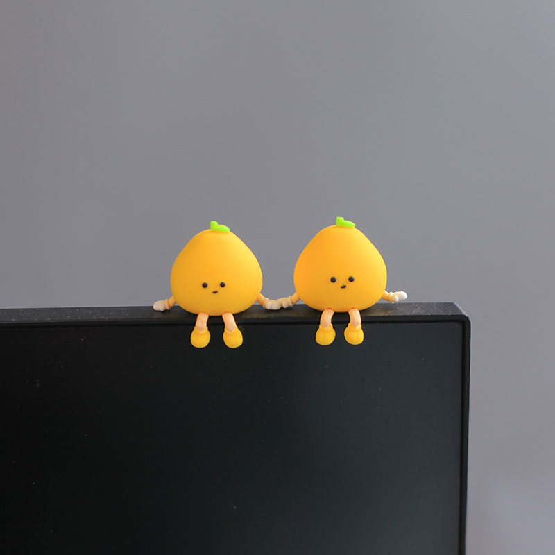 可爱小猴子工位桌面摆件电脑显示器电视机车载屏幕趴趴装饰品 - 图2