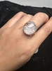 Pure natural ghost ring, 925 silver inlaid with live mouth, stone size 17*19mm, weight 9.8 grams, fidelity