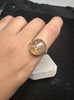 Pure natural ghost ring, 925 silver inlaid with live mouth, stone size 14*16mm, weight 6.6 grams, fidelity