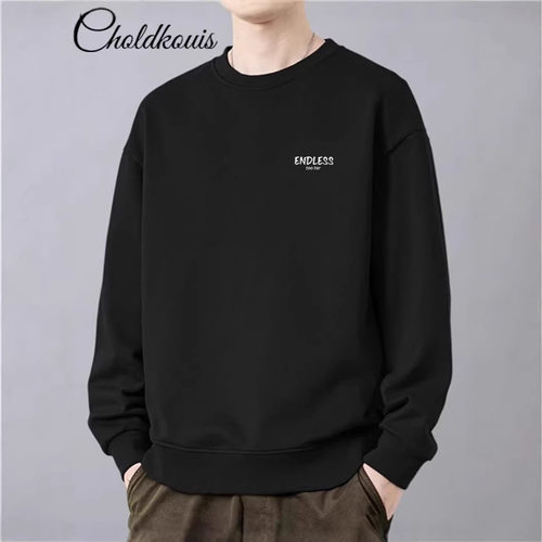 重磅圆领卫衣男生春秋季美式复古潮牌套头上衣服百搭休闲宽松外套 - 图2