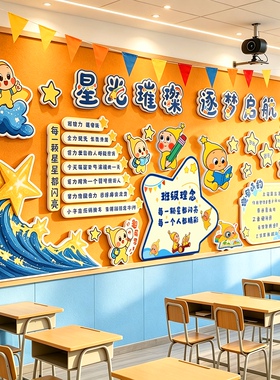 梵高向日葵教室环创墙贴