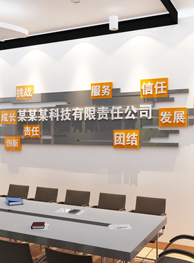 会议室公司名logo定制墙面装饰
