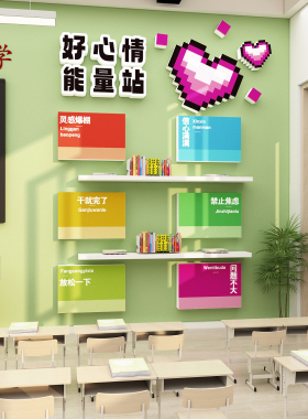 办公司室墙面装饰贴能量补给站文化员工休息区茶水间糖果元气布置