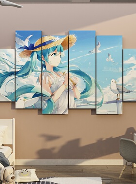初音未来房间动漫装饰画3d立体