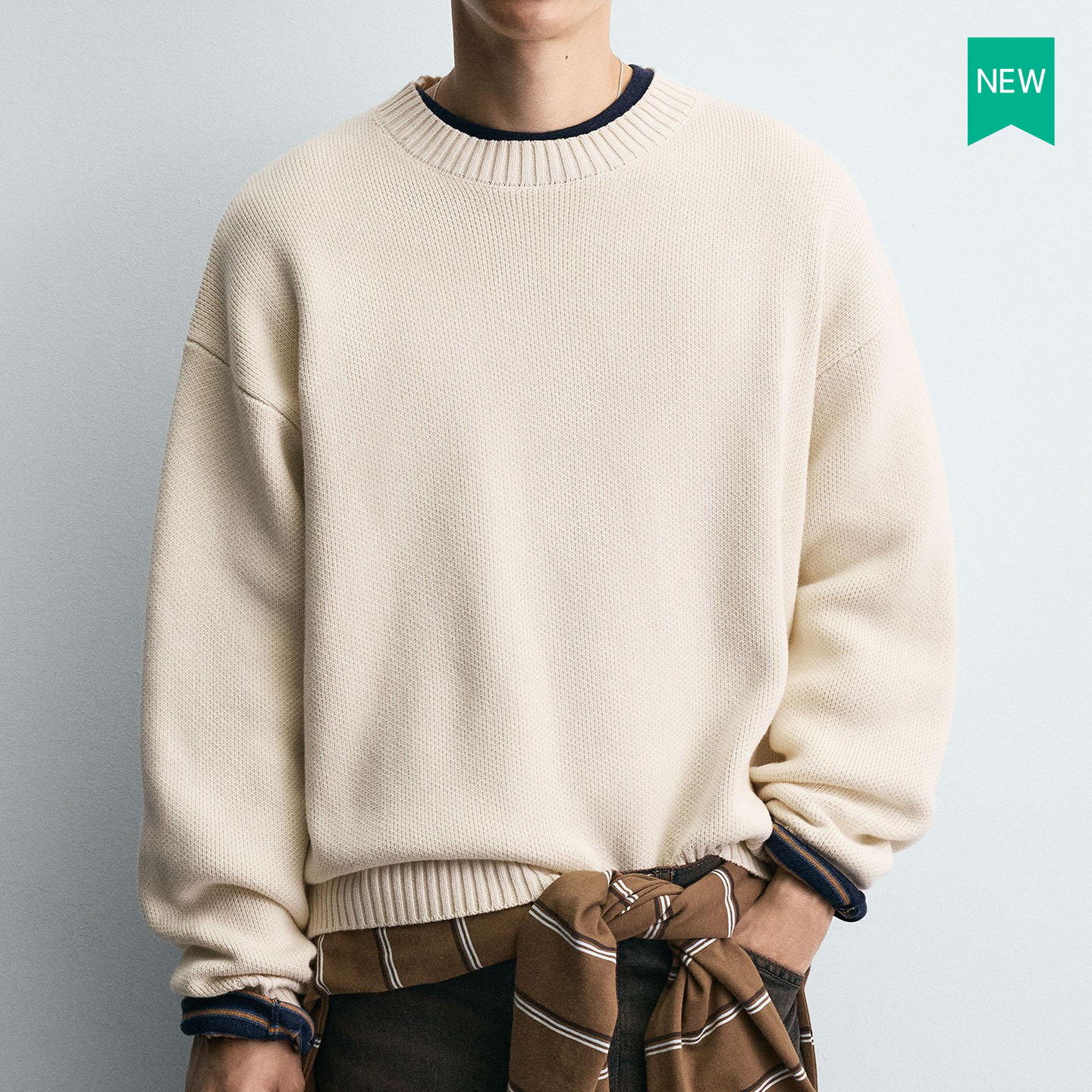 柜329！秋冬新款男装混纺宽松圆领毛衣针织套头打底衫3920325 717,淘宝优惠券,粉丝福利购,淘宝优惠卷