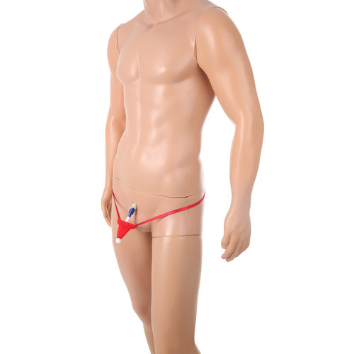 圣诞节内衣男性感 可爱圣诞帽JJ套 露蛋蛋镂空超低腰家居服夫妻 - 图3