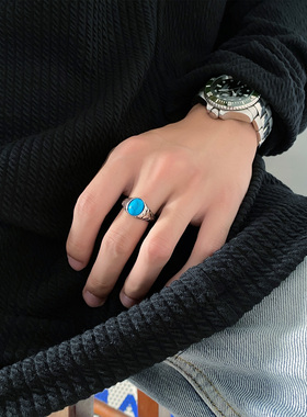 男女钛钢冷淡风高级感食指环戒指