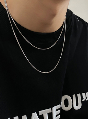 钛钢蛇骨链男女高街小众项链