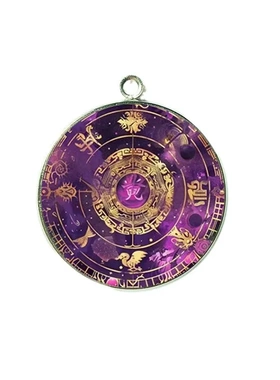 月老牵线豪运连连男女紫色吊坠