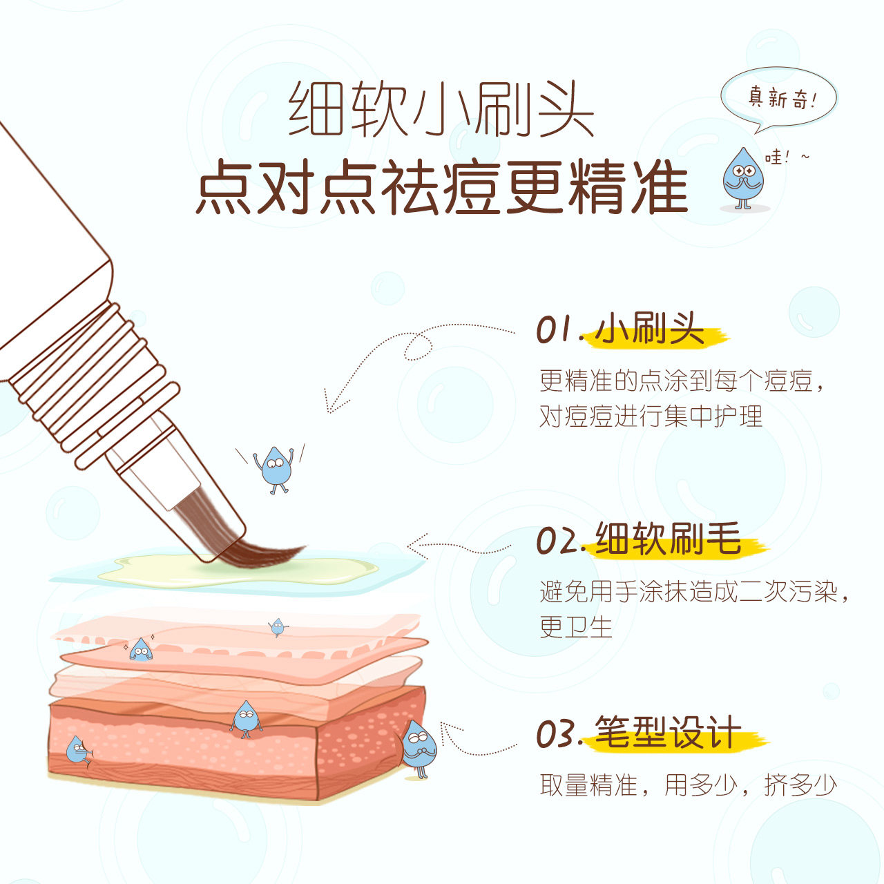 小迷糊清肌战痘祛痘淡化痘印修护笔 小迷糊乳液/面霜