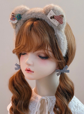 本守造手工毛绒兽耳发箍lolita