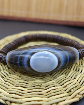 白色天眼缠丝花纹手串新品包邮