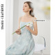 Romantic suspender print dress fairy print