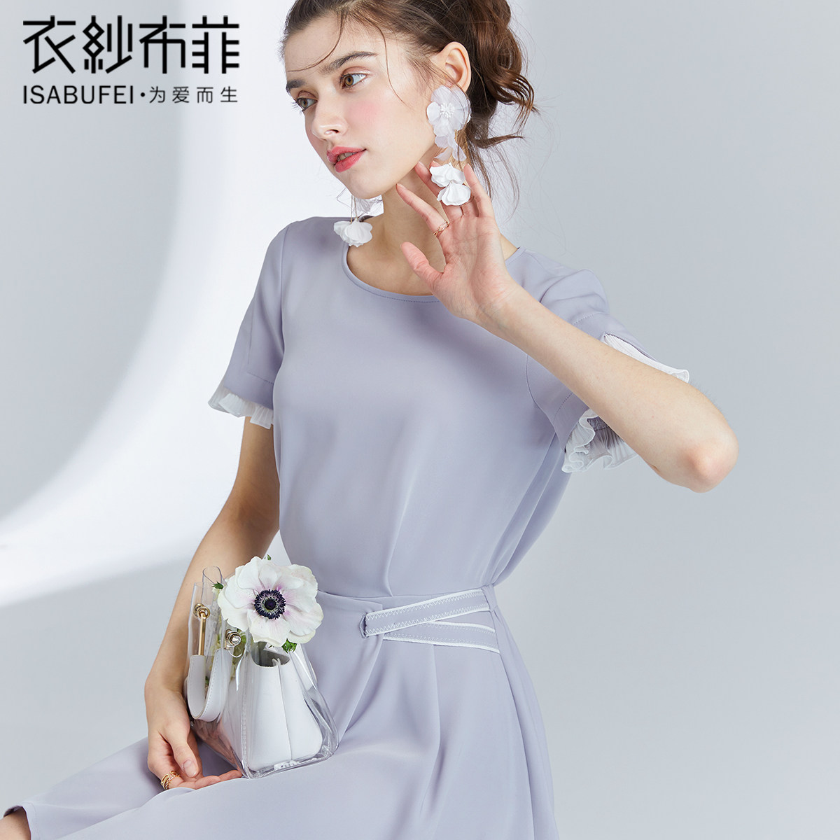 青仙 夏季法式复古连衣裙新款雪纺裙子女修身显瘦桔梗初恋裙,淘宝优惠券,粉丝福利购,淘宝优惠卷