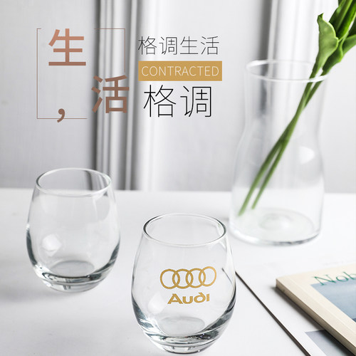 定制水杯印logo定做玻璃杯刻字透明水杯广告杯印字家用礼品杯创意 - 图1