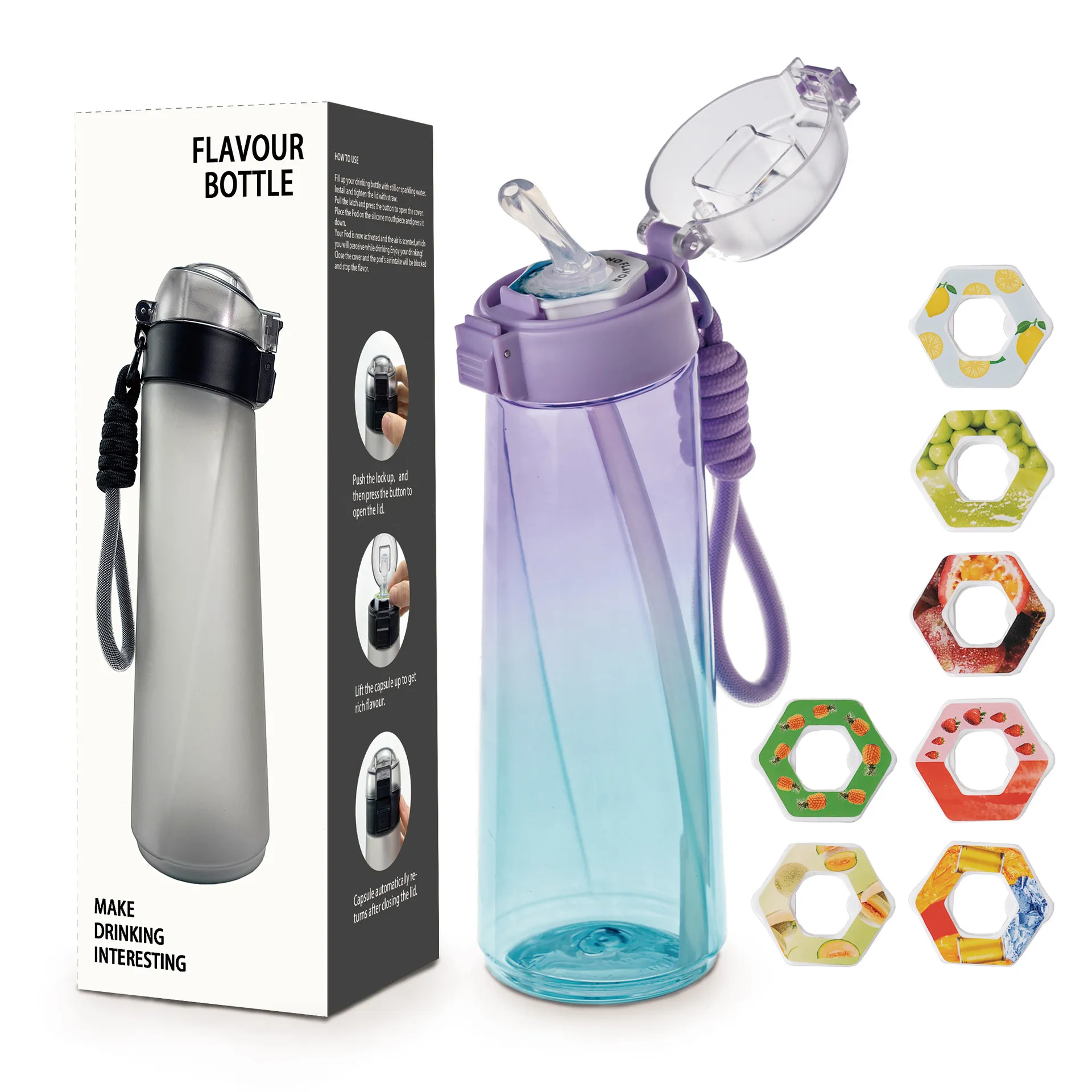 好质量0糖0卡香味杯玩味环850mltritan材质水瓶运动水杯喝水神器,淘宝优惠券,粉丝福利购,淘宝优惠卷