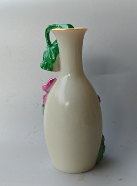 批发夜光彩绘花瓶摆件 树脂莲花花瓶家居办公摆件工艺品