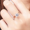 Vine 18K rose gold diamond ring IGI diamond twist for women