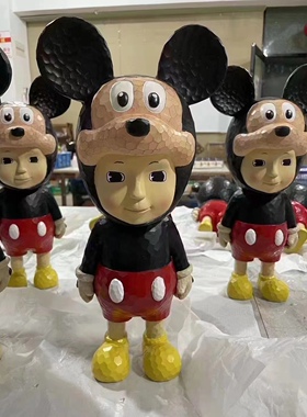 潮玩小泉悟恶搞米奇雕塑摆件米老鼠潮流树脂艺术手办43cm